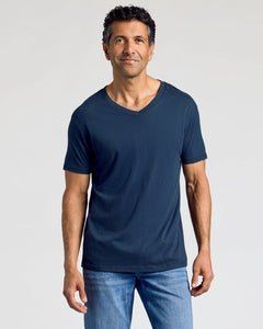 True ClassicNavy V-Neck Tee