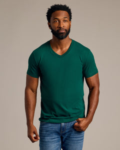 True ClassicViridian V-Neck Tee