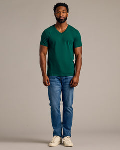 True ClassicViridian V-Neck Tee