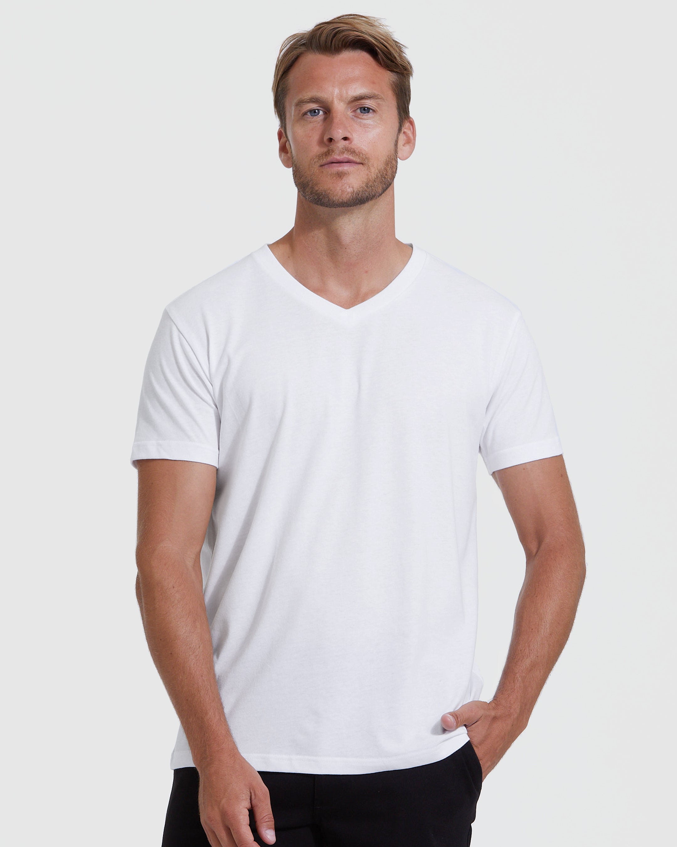 plain white v neck