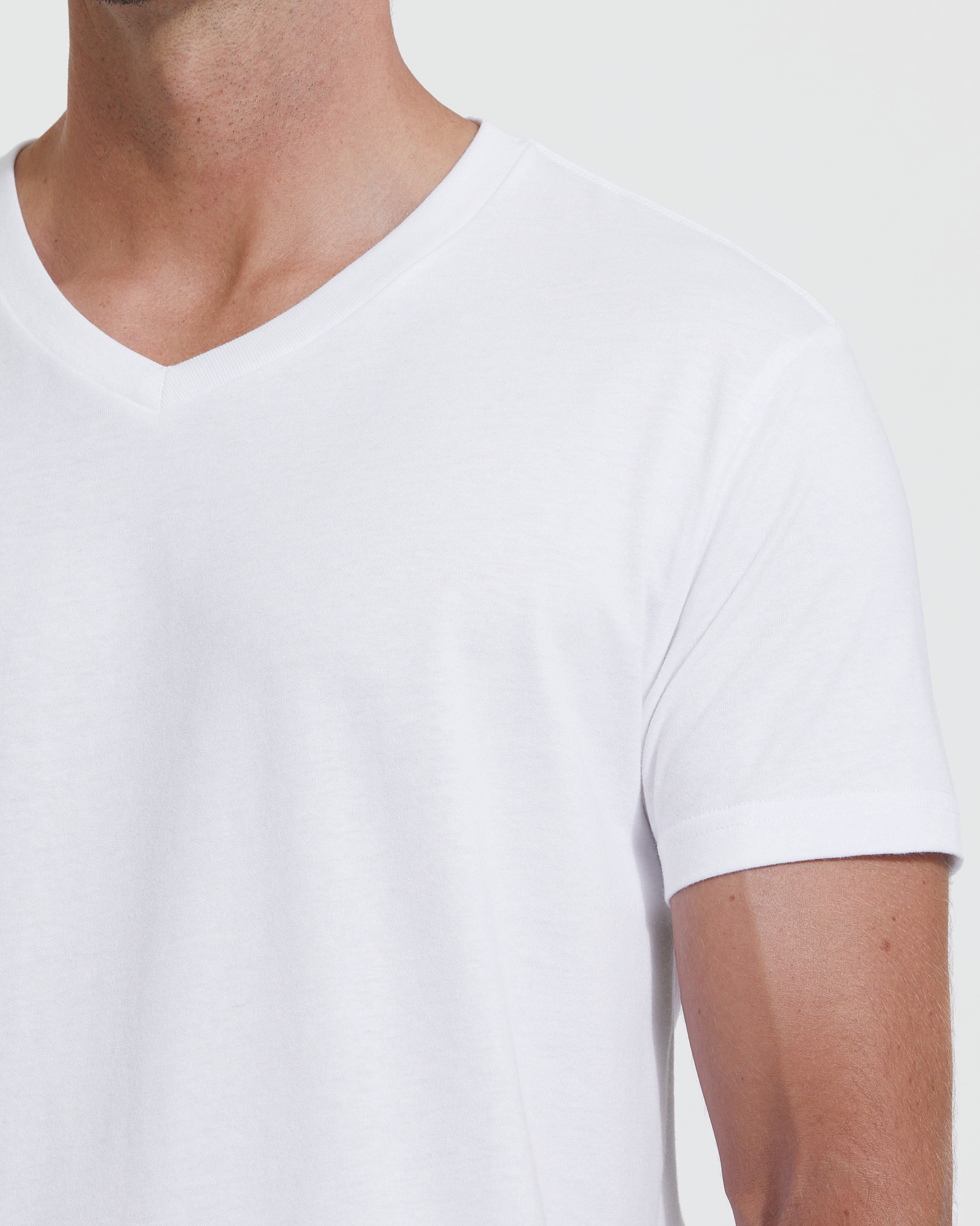 White V-Neck T-Shirt