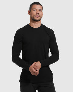 CLASSIC CREW T-SHIRT ONE POCKET – BLACK MARL – Lucydlyfe T-Shirts