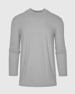 True ClassicGlacier Gray Long Sleeve Crew Neck Tee