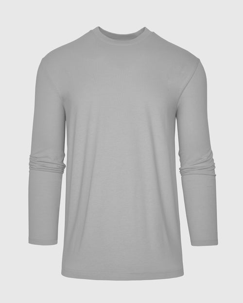 Glacier Gray Long Sleeve Crew Neck Tee