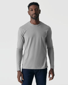 True ClassicGlacier Gray Long Sleeve Crew Neck