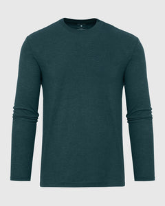 True ClassicDark Heather Seafarer Long Sleeve Crew Neck Tee