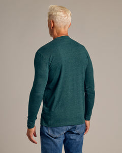 True ClassicDark Heather Seafarer Long Sleeve Crew Neck Tee