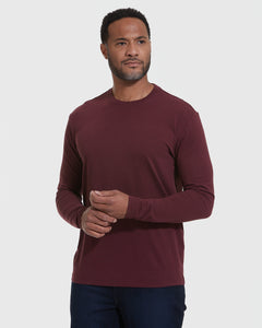 True ClassicMahogany Long Sleeve Crew Neck Tee