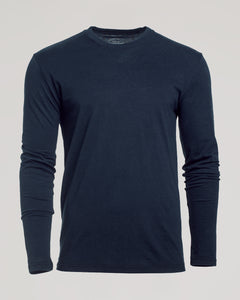 True ClassicNavy Long Sleeve Crew Neck Tee