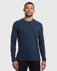 True ClassicAll Navy Long Sleeve Crew Neck 6-Pack