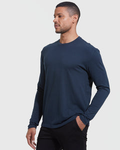 True ClassicAll Navy Long Sleeve Crew Neck 6-Pack