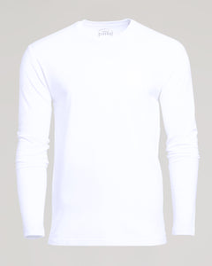 True ClassicWhite Long Sleeve Crew Neck Tee