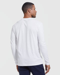 True ClassicLongsleeve-Shirt mit Rundhalsausschnitt in Weiß (3er-Pack)