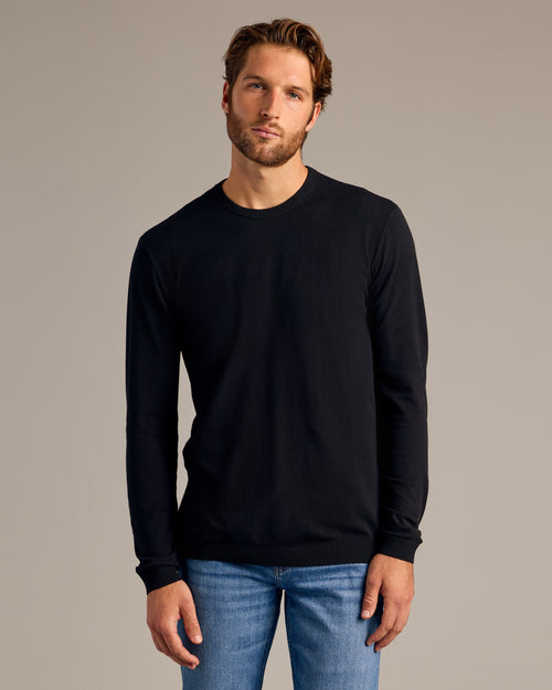 Black Dressy Crew Neck Sweater