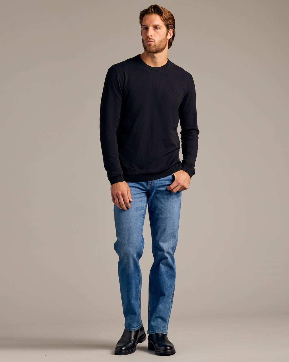 Navy Moss Crew Neck Sweater 3-Pack