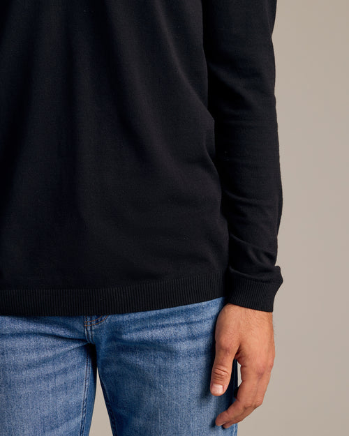 Black Dressy Crew Neck Sweater