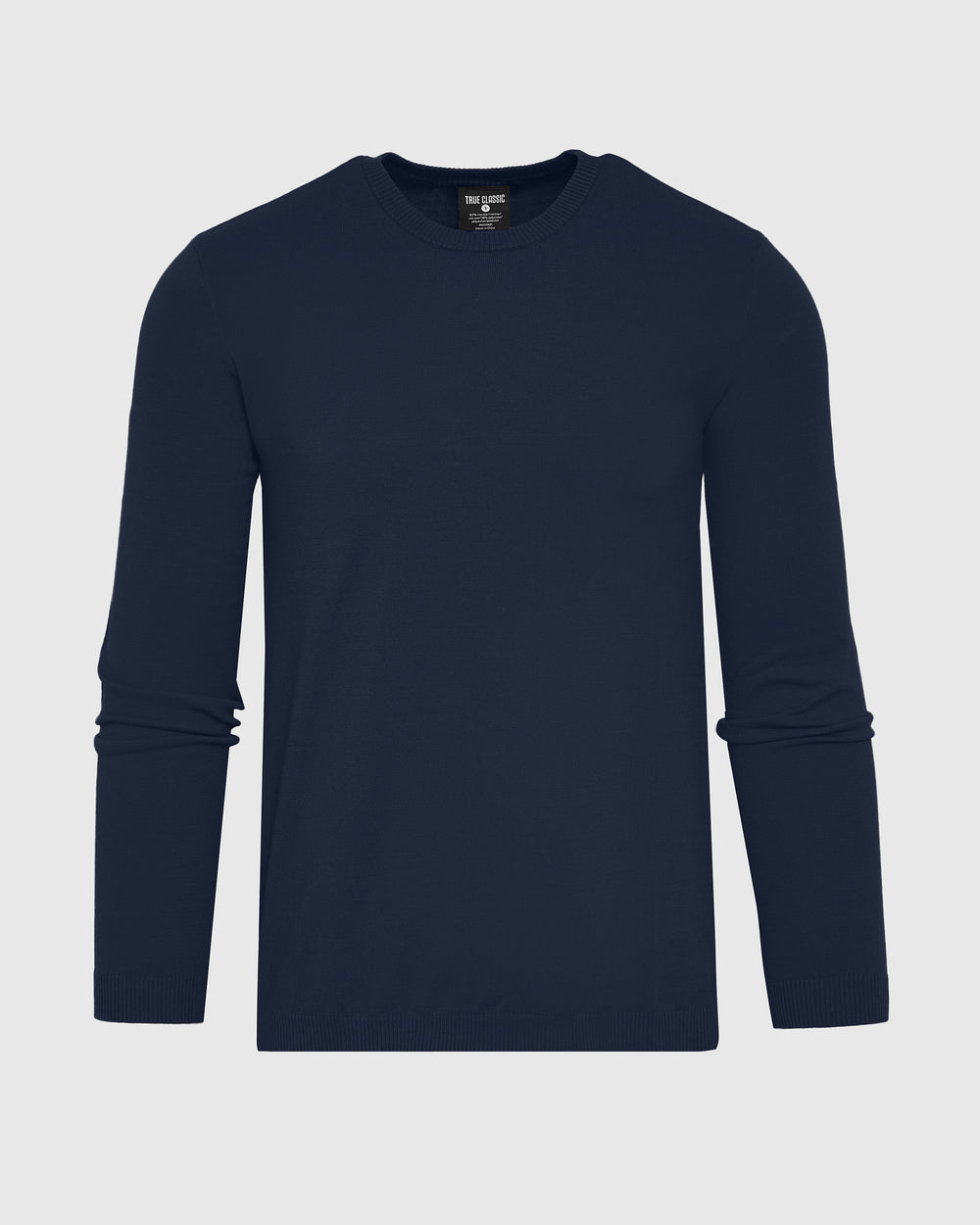 Navy Dressy Crew Neck Sweater