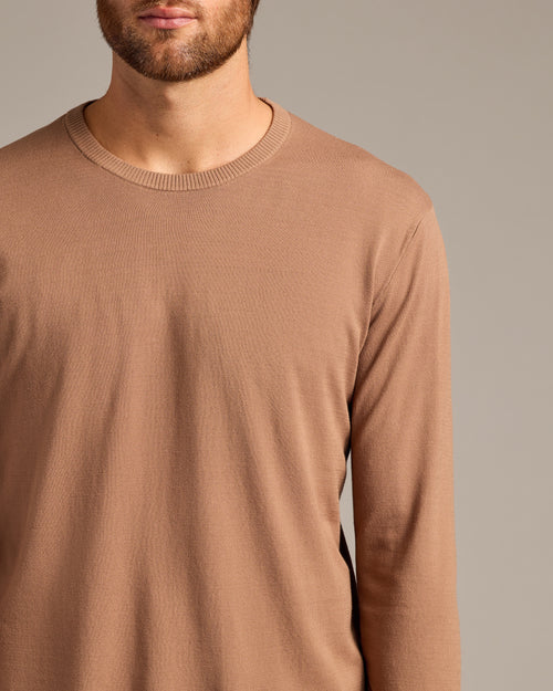 Truffle Dressy Crew Neck Sweater