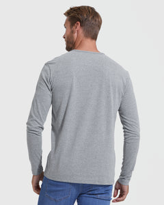 True ClassicHeather Gray Long Sleeve Henley