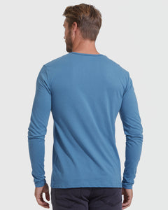 True ClassicIndigo Long Sleeve Henley