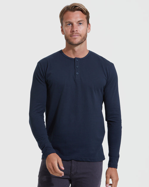 Staple Long Sleeve Henley 6-Pack