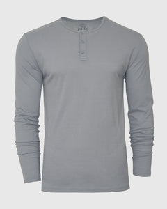 True ClassicSlate Long Sleeve Henley