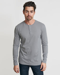 True ClassicSlate Long Sleeve Henley