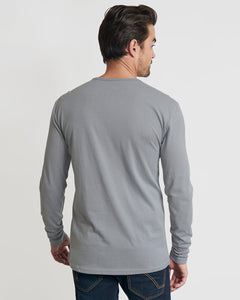 True ClassicSlate Long Sleeve Henley