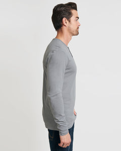 True ClassicSlate Long Sleeve Henley