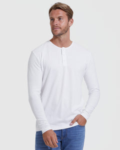 True ClassicEssential Long Sleeve Henley 3-Pack