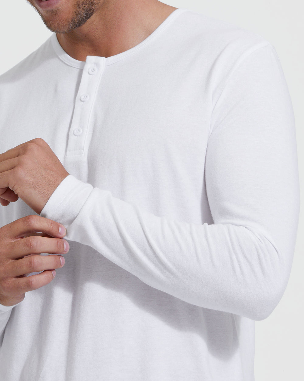 True Classic Long Sleeve Henley Shirt for Men, Premium Fitted Crew