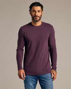 True ClassicDark Tones Waffle Long Sleeve Crew 3-Pack