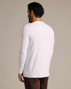 True ClassicAll White Waffle Long Sleeve Crew 3-Pack