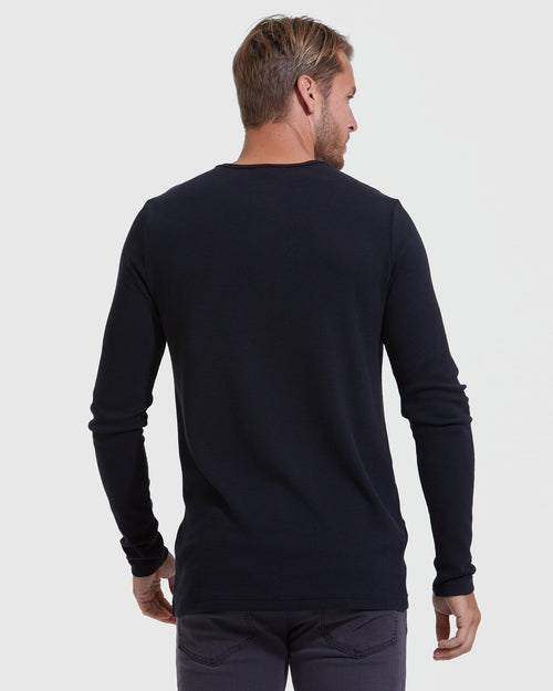 Dark Tones Waffle Henley 3-Pack