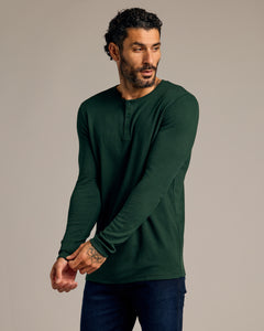 True ClassicKale Waffle Long Sleeve Henley