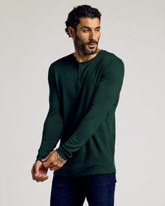 True ClassicKale Waffle Long Sleeve Henley