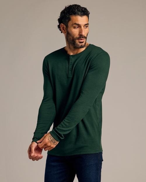 Luxe Waffle Henley 4-Pack