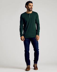 True ClassicKale Waffle Long Sleeve Henley