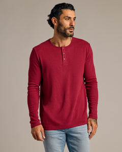 True ClassicPinot Waffle Long Sleeve Henley