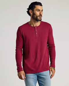 True ClassicColor Waffle Long Sleeve Henley 3-Pack