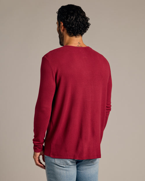 Pinot Waffle Long Sleeve Henley