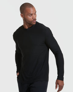 True ClassicBlack Active Long Sleeve Crew Neck T-Shirt