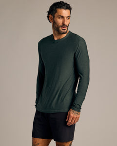 True ClassicDark Heather Forest Active Long Sleeve Crew T-Shirt