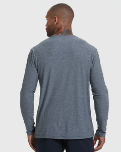 True ClassicHeather Navy Active Long Sleeve Crew T-Shirt