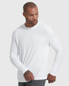 True ClassicWhite Active Long Sleeve Crew T-Shirt