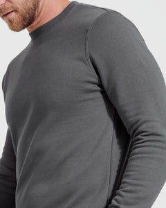 True ClassicCarbon Fleece French Terry Pullover Crew Neck