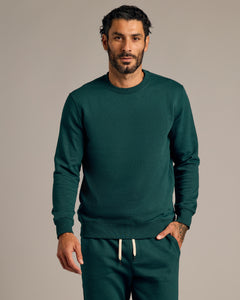 True ClassicEmerald Fleece French Terry Pullover Crew Neck