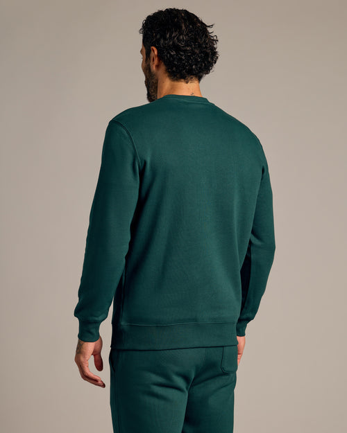 Emerald Fleece French Terry Pullover Crew Neck