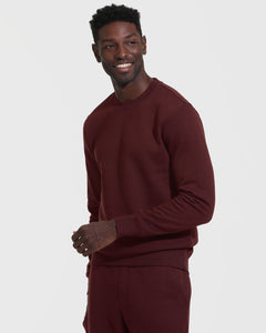 True ClassicMahogany Fleece French Terry Pullover Crew Neck