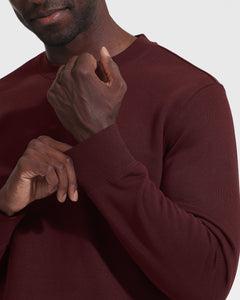 True ClassicMahogany Fleece French Terry Pullover Crew Neck